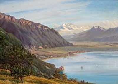 "Udsigt fra Glion i Schweitz med Den(t)s du Midi i baggrunden"