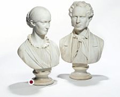 A pair of white marble busts of Merchant Rudolph Puggaard (1818-1885) and his wife Signe neé Andrea (1824-1897). by Vilhelm Christian Gottlieb Bissen - Auction record, sale price, and art valuation. Compare with similar artists and explore comparable artworks.
