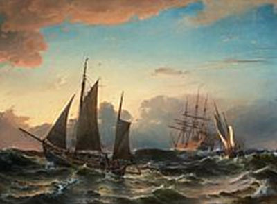 The frigate "Stockholm" and sailing ships on the ocean by Carl Frederick Sorensen - Auction record, sale price, and art valuation. Compare with similar artists and explore comparable artworks.