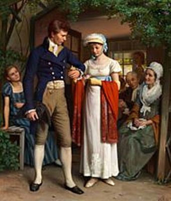 The newly engaged couple