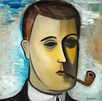 Portrait of Wilhelm Freddie: Selvportræt" (Self-portait)