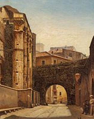 A pair of Roman views of "Foro di Nerva" and "Foro Augusto"