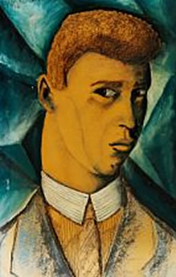 Portrait of Knud Merrild: Self-portrait
