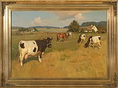 Grazing cattle