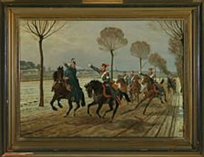 Niels Kjeldsen in battle with German dragoons