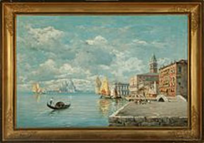 Fishing Vesels moored at the Molo, Venice