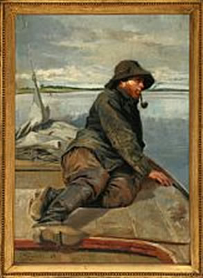 A fisherman on his boat