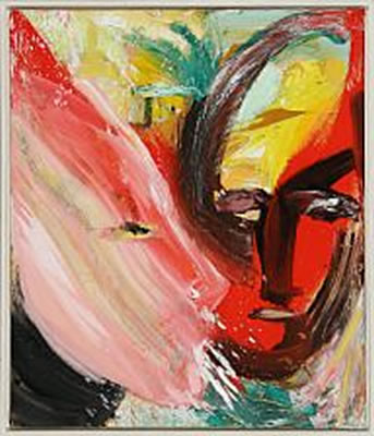 "Rødt dobbeltportræt" (Red Double Portrait)