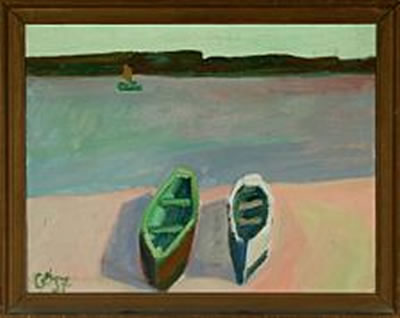 Two boats on the shore