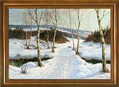 Winter landscape from Småland in Sweden
