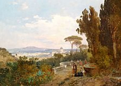 View of Rome with the Cupola of St. Peter's seen from Monte Mario by Karl Theodor Wagner - Auction record, sale price, and art valuation. Compare with similar artists and explore comparable artworks.