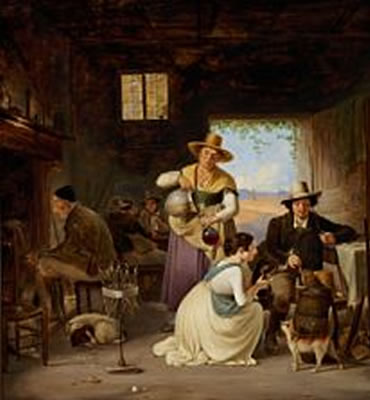 Hunters in an osteria
