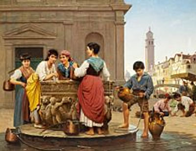 Venetian girls at the well