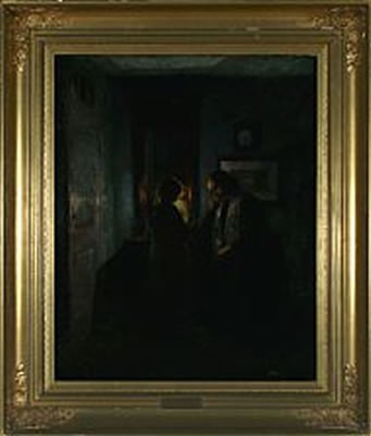 Girl and woman in conversation in front of a mirror