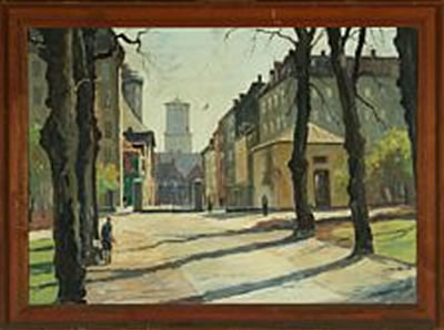 View of Vor Frue Kirke from Kongens Have, Copenhagen