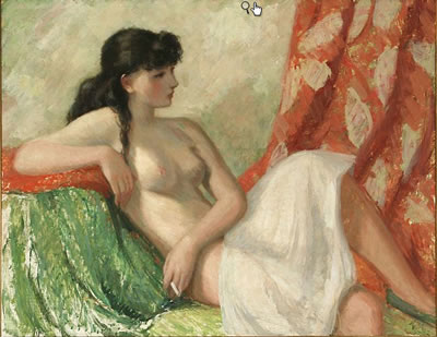 Female nude resting