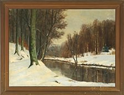 "Vinter i Sorgenfri Slotspark". Winter in Sorgenfri Palace Garden