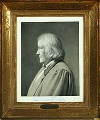 Profile portrait of Bertel Thorvaldsen