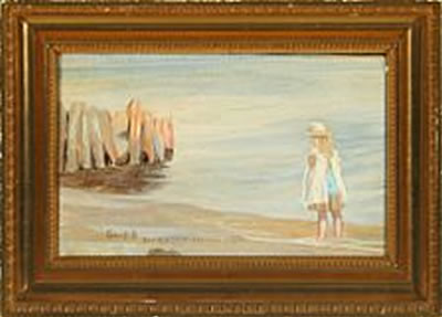 Young girl on the beach, Smidstrup