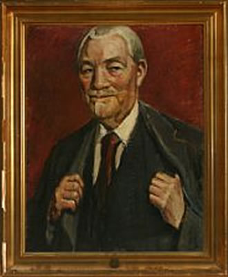 Portrait of Poul S Christiansen: The artist's self portrait