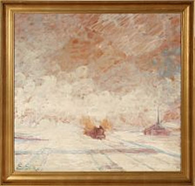 Winter scenery by Ernst Goldschmidt - Auction record, sale price, and art valuation. Compare with similar artists and explore comparable artworks.