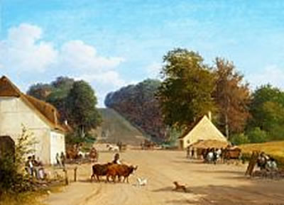 Summer day at geel's Hill near Holte north of copenhagen