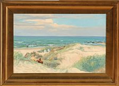 Summer day on a beach at the North Sea Coast.