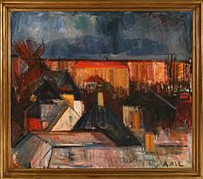 View over rooftops