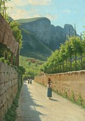 Scenery with women from Capri.