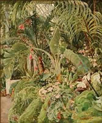 Scene from a botanic garden by Einar Parslev - Auction record, sale price, and art valuation. Compare with similar artists and explore comparable artworks.