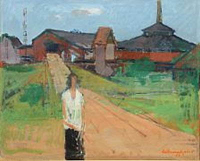 Figure in a landscape