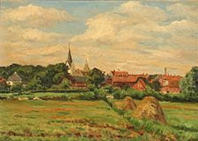 Sample artwork by Jens Lauritzen Thomsen (1874 - 1971), known for landscape painting - View similar artists and auction records