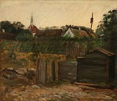 View of the Danish fishing village Hornbæk by Albert Gottschalk - Auction record, sale price, and art valuation. Compare with similar artists and explore comparable artworks.