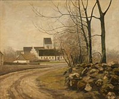 Autunm day at Lynge Church, Denmark