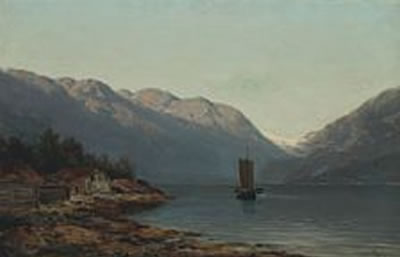 Norwegian mountain scape with lake. by Philip Barlag - Auction record, sale price, and art valuation. Compare with similar artists and explore comparable artworks.