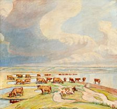 Scenery with cows