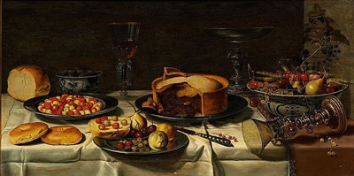 Sample artwork by Floris van Schooten (1590 - 1656), known for realist still-life, kitchen interiors and religious ceremony painting - View similar artists and auction records