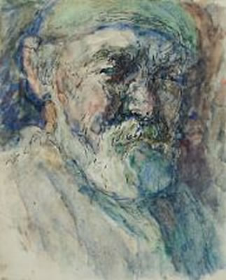 Portrait of Lauritz Mikkelsen: Selfportrait