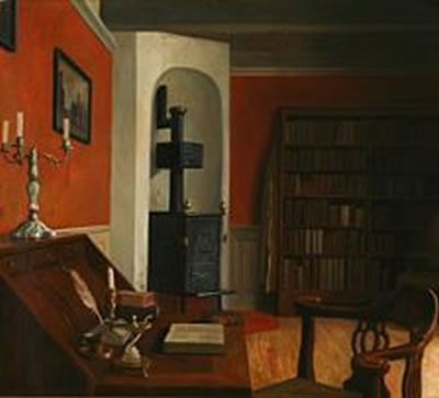 The author Ludvig Holberg's library at Tersløsegård.