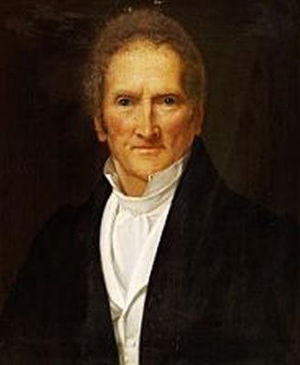 Portrait of Antoine Bournonville (1760-1843), solo dancer and ballet master and his second wife Lovisa Sundberg (1779-1859). He in a white shirt and a black jacket. She in a violet dress and bonnet white yellow and white band. (pair)