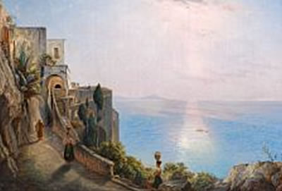 View of the Bay of Naples.