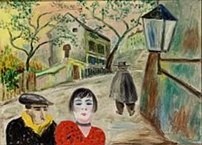 "Gade på Montmartre" (Street scenery, Montmartre)