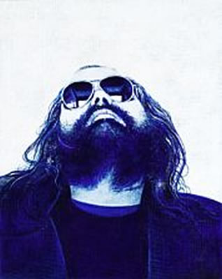 Portrait of Hans Henrik Lerfeldt: "Selvportræt in blue night"