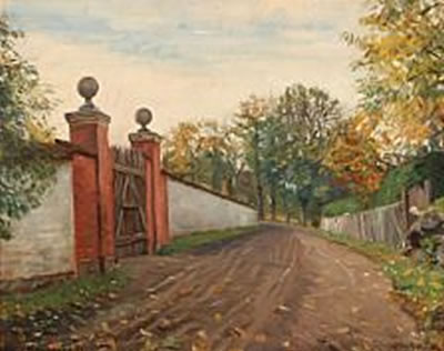 Sample artwork by Albert Gottschalk (1866 - 1906), known for regional scene painting - View similar artists and auction records
