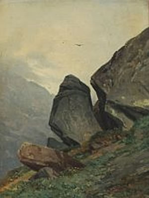 Norwegian mountainscape. by Philip Barlag - Auction record, sale price, and art valuation. Compare with similar artists and explore comparable artworks.