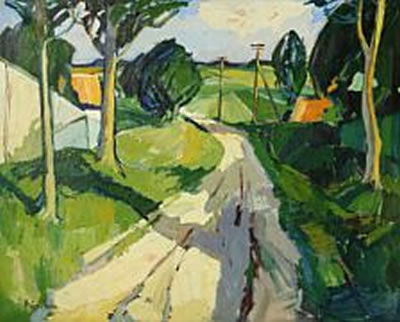 Road through a summer landscape