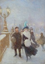 Winter walking at Kungsbron in Stockholm