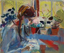 Interior with a young girl