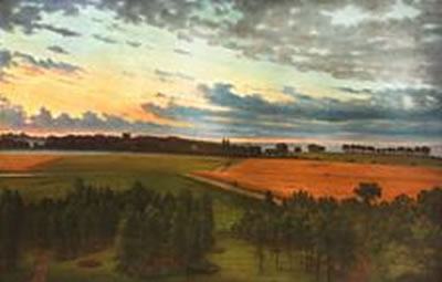 Swedish countryside in the early morning
