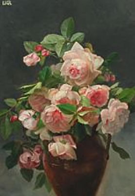 Still-life with pink roses. by Ludovica Rosenorn-Kabell - Auction record, sale price, and art valuation. Compare with similar artists and explore comparable artworks.